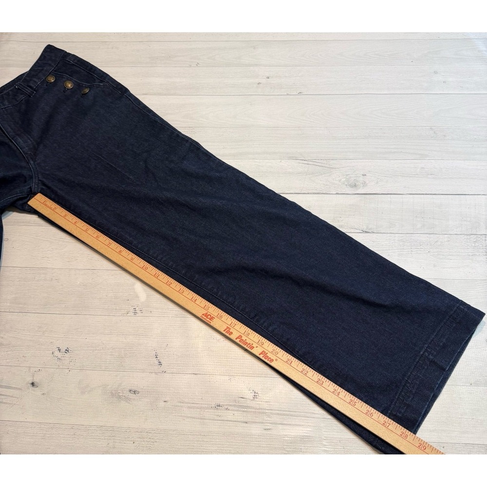 Rachel Zoe dark denim wide leg jeans women's size 8 - Picture 9 of 10